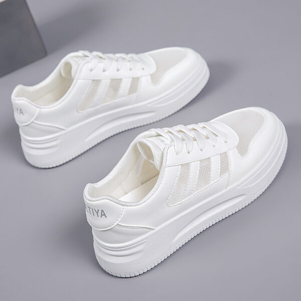 Breathable Platform Light White Shoes Women's Mesh Casual Sneaker