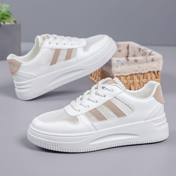 Breathable Platform Light White Shoes Women's Mesh Casual Sneaker - 图片 3