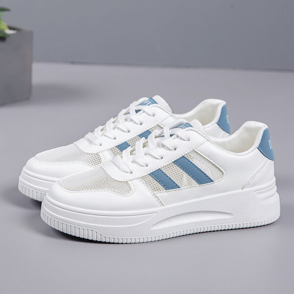 Breathable Platform Light White Shoes Women's Mesh Casual Sneaker - 图片 4
