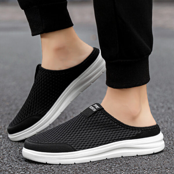 Men's Hollow-out Breathable Hole Muller Shoes Mesh - 图片 4