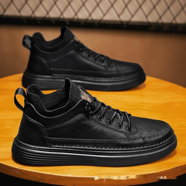 Men's Black Non-slip Wear-resistant And Lightweight Sneakers All-matching Sports - 图片 3